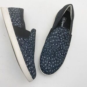 Spenco Santa Cruz Ostrich Slip On Fashion Sneaker Womens 8B Leather Comfort Gray